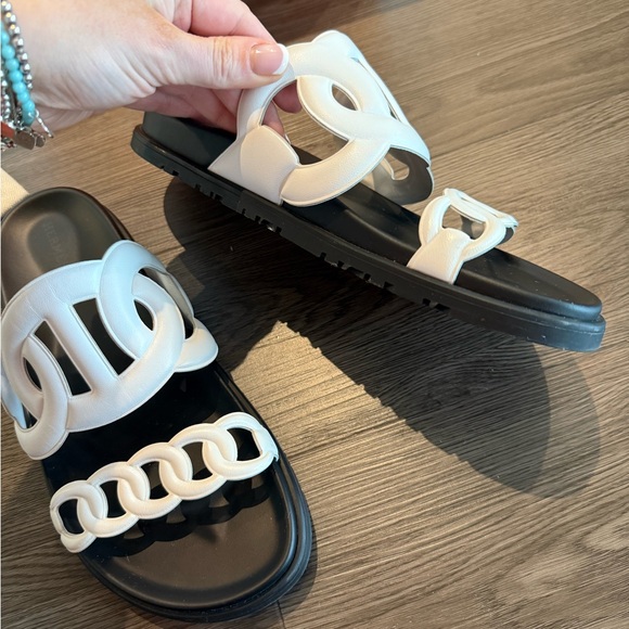 Hermès Extra Sandal Agneau Nappa Blanc 40 as new - Picture 5 of 16